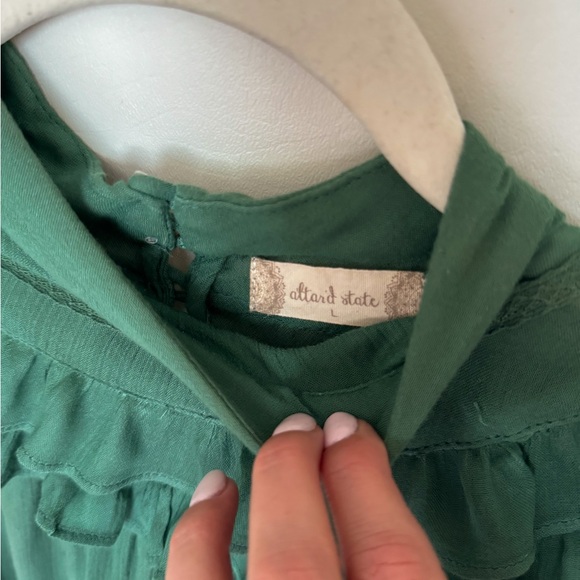 Altard State Green Ruffle Blouse - Picture 5 of 5